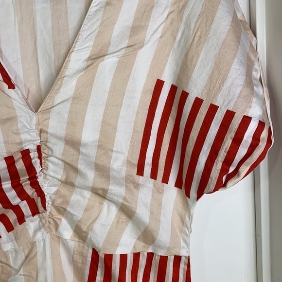 Zara - XS Light Pink and Red Dress - Picture 4 of 7